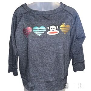 Paul Frank girl’s graphic print dark gray sweatshirt size large